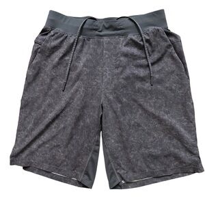 Lululemon T.H.E. Shorts Mens M Linerless 9" Running Gravel Dust Asphalt Gray